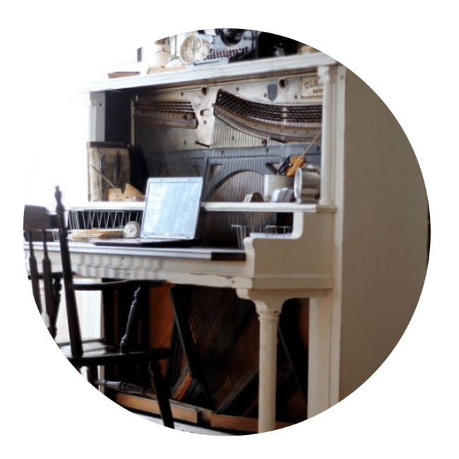furniture made from old pianos